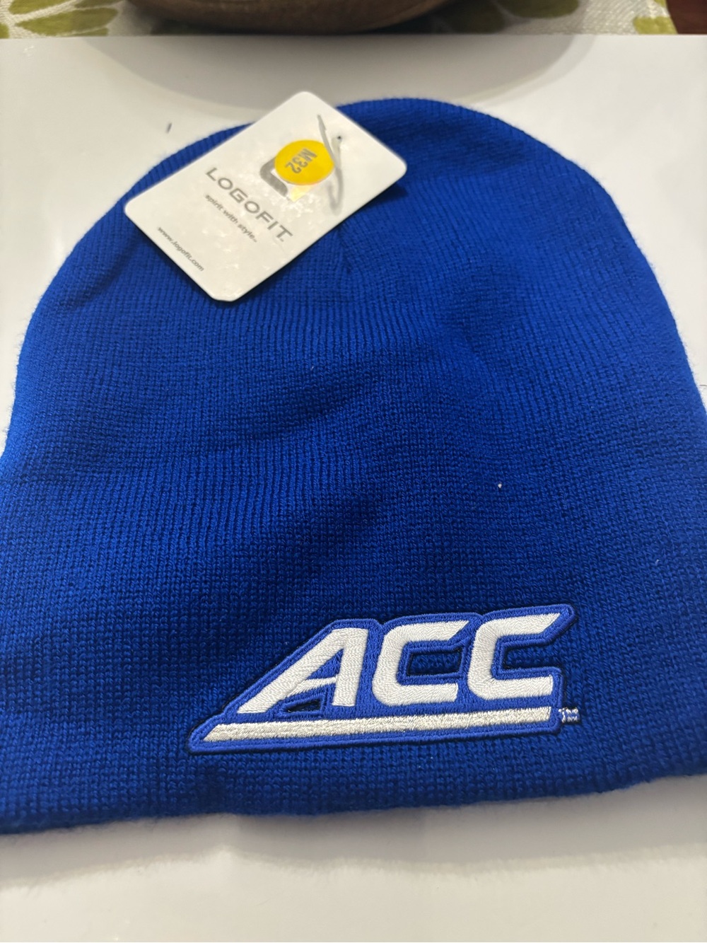 ACC Embroidered Beanie - Blue & White